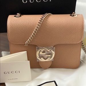 GUCCI LEATHER CROSSBODY BAG